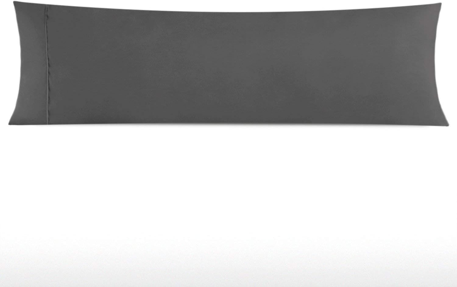 Egyptian Luxury Soft Brushed Microfiber Body Pillow Pillowcase - Hypoallergenic Non-Zippered Hotel Quality Body Pillow Cover - 21" x 60" - Gray: Kitchen & Dining