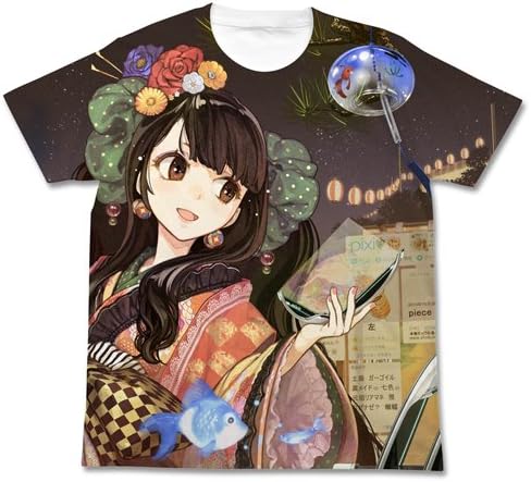 Amazon Pixiv祭 左 フルグラフィックtシャツ ホワイト サイズ S アニメ 萌えグッズ 通販