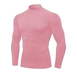 Men's Pink Compression Shirt Long Sleeve Athletic