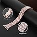 Wearlizer Compatible Apple Watch Band Women 38/40/41/42/44/45/49mm Crystal Rhinestone Diamond Band Luxury Stainless Steel Metal Bracelet Strap for iWatch Series 11 10 9 8 7 6 5 4 3 SE/Ultra 3 2 1
