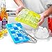 3 Packs Ice Cube Trays Silicone Ice Trays with Lids Easy Release Ice Trays Set Make 45 Large Ice Cube Flexible Ice Cube Mold with Ice Tongs