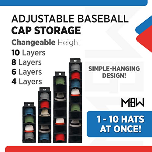 M&W Hat Racks for Baseball Caps Height Adjustable hat organizer for