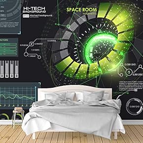 Wall Murals for Bedroom Secitific Mechanical Feeling Pictures Removable Wallpaper Peel and Stick Wall Stickers - 66x96 inches