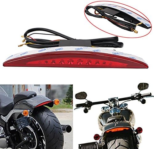 Rear Fender Tail Light / Red Lens with LED Brake Tail Light for Harley Breakout FXSB 2013-2018