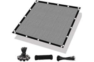 Amagenix Sun Shade Cloth Privacy Screen with Grommets 90% Sunblock Shade, Pergola Replacement Shade Cover Canopy for Outdoor Patio Garden, 10' x 10', Gray