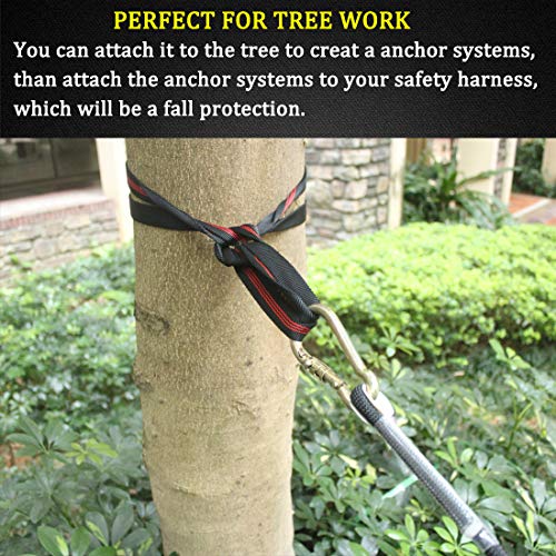 Boaton 48'' Climbing Utility Cord, Nylon Sling Runners, Tree Climbing Gear, Rigging Tool for