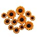 NX Garden 12PCS Orange Sunflower Girasoles Daisy Flowers Resin Flatback Cabochon With Hole For Necklace Earrings Ring Bracelet Handmade DYD 3 Size