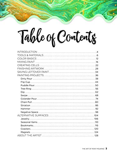 image for Walter Foster Publishing The Art of Paint Pouring: Tips, techniques, a