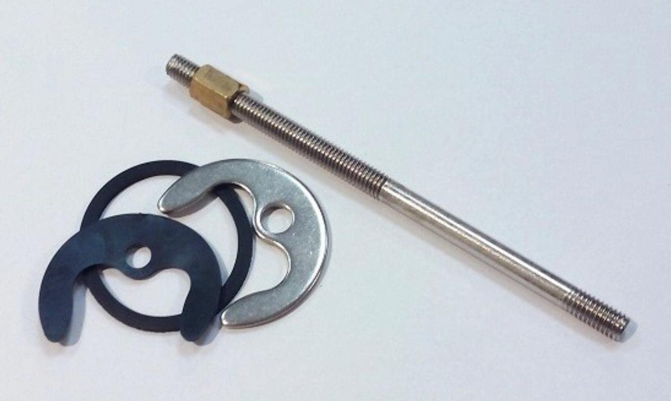 Roger Tap Fixing Set, Single Lever, 15 cm, Metal, Screw, Horseshoe Head, Zinc Finish, 1.5 cm Groove, 4 Pieces, Bathroom & Kitchen Installations, Plumbing Repairs