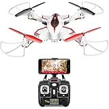 DoDoeleph Syma X56W RC Drone Foldable Quadcopter With HD Wifi Camera and Live Video 4 Channel Headless Mode Altitude Hold One Key Take off Landing UAV White