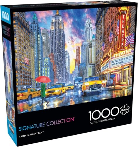 Buffalo Games - Dominic Davison - Rainy Manhattan - 1000 Piece Jigsaw Puzzle for Adults -Challenging Puzzle Perfect for Game Nights - Finished Size is 26.75 x 19.75
