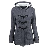 Yesido. Warm and Thicker Slim Long Hooded Cotton Coat