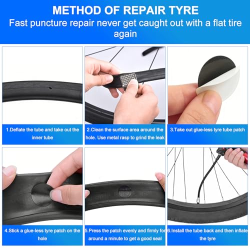 Ninonly Bicycle Tool Kit 27pcs with Pump 120PSI and Multitool 16 in 1 Complete Bike Repair Kit Patch and Levers for Camping Travel Bag