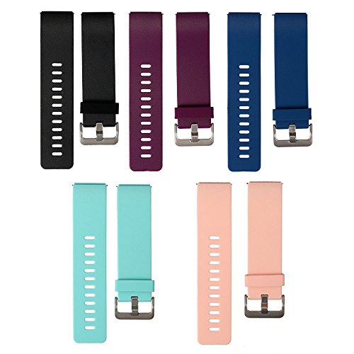 bayite Pack of 5 Accessories Replacement Classic Bands for Fitbit Blaze Smart Watch, Large Small