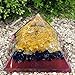 Orgone Citrine and Black Tourmaline Pyramid with The Tree of Life Symbol | Orgonite Energy Generator Infused By the Reiki Energy | Protects and Heals on All Spiritual and Physical Levels