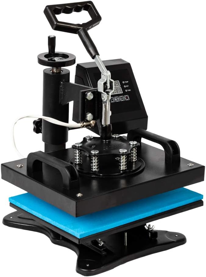 8 in 1 Heat Press Machine Multifunctional Swing-Away Heat Press for T Shirts Hat Mug Plate