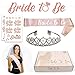 A3 DIRECT Bachelorette Party Decorations & Supplies - Rose Gold Bride to Be Sash & Banner, Tiara Crown, White Veils for Brides & 12 Bride Tribe Tattoos for Bridal Shower and Wedding Engagement Decor primary