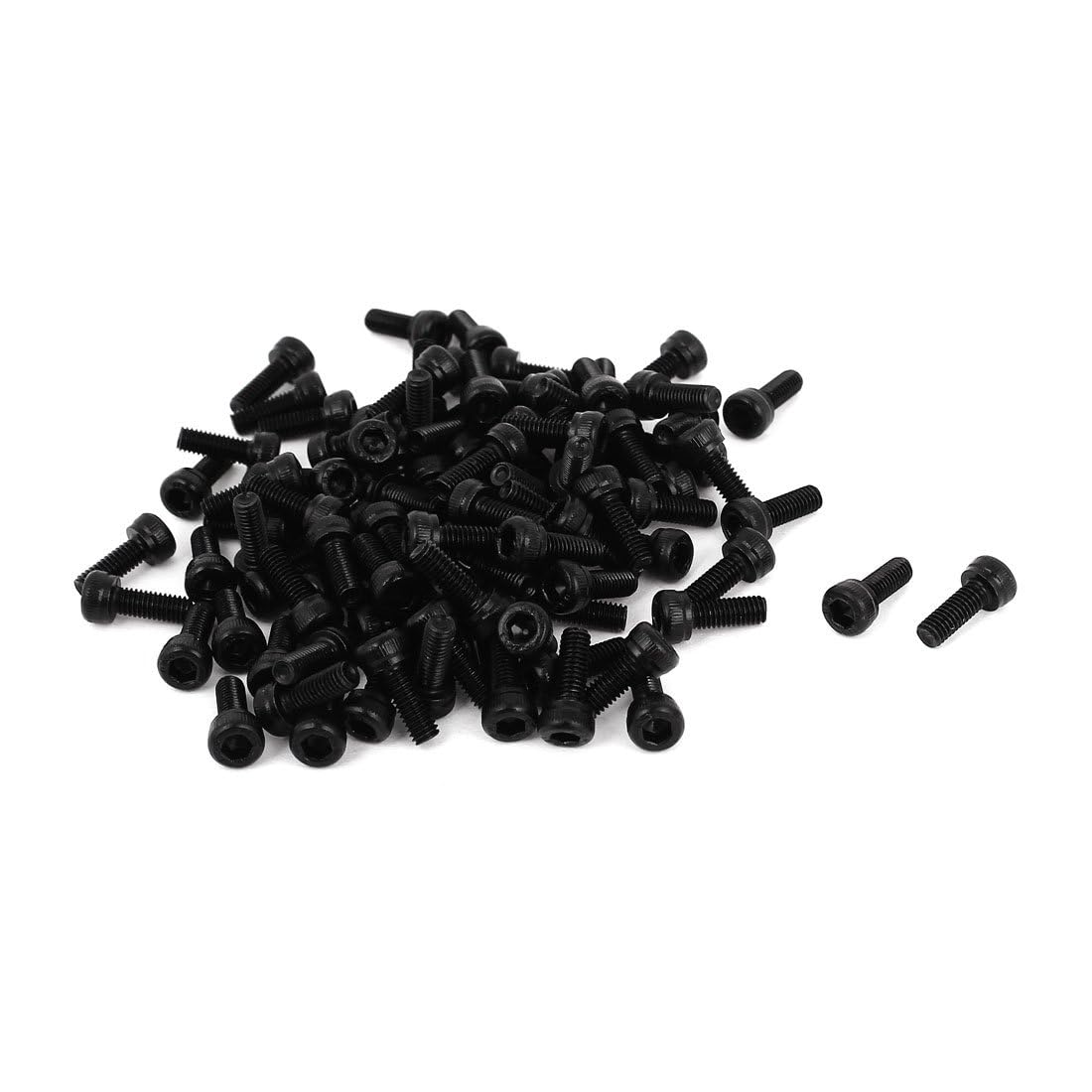 TOP-VIGOR 100Pcs Hexagon Socket Head Cap Screws, M3 x 8mm 12.9 Alloy Steel Replacement Machine Fastener Screws, Fully Thread for Bicycle Motorcycle Repair, Professionals Landlords Repairmen, Black