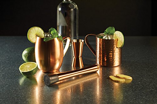 Barcraft Luxe Lounge Stainless Steel Cocktail Jigger-Copper, 25/50 ml