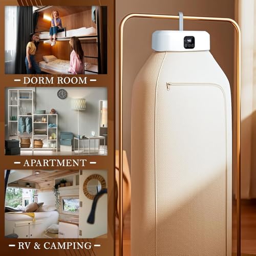 ZERIFAM Electric Clothes Dryer, Portable Mini Dryer Machine, 480 Minute Timer Function, Foldable Electric Drying Machine, Equipped with a Drying Bag and Remote Control, For Rvs, Travel, Etc