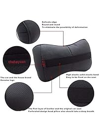 Almohada Mercedes Benz para el cuello del auto 2 PCS, para Mercedes Benz, Auto Cojín del reposacabezas de la cabeza automática y transpirable Reposacabezas del apoyo para el cuello Cojines suaves y cómodos para el asiento de automóvil de viaje y el hogar