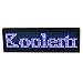 Koolertron Programmable LED Digital Scrolling Message Name Tag Id Badge(12x48 Pixels) (Blue)