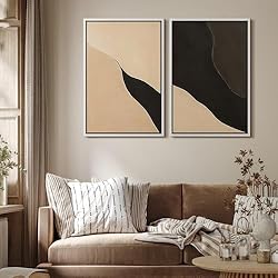 MUDECOR Framed Canvas Print Wall Art Set Black and