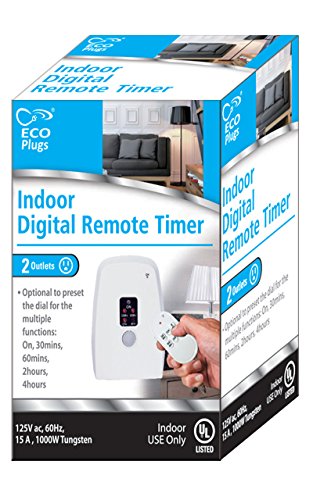 ECOPlugs Electric Outlet Timer with Remote Control,Countdowm timer outlet remote