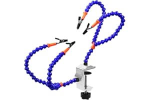 Helping Hands Third Hand Soldering 4 Arms with Adjustable Vise Tabletop-Clamp Base Perfect for PCB Repair, Jewelry Solder Hol