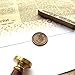 Wax Seal Stamper, VOOSEYHOME Initial Handwritten Letter Alphabet C Stamp with Rosewood Handle, Decorating on Invitations Mail Envelopes Sealers Cards Books for Birthday Themed Party Wedding Signature