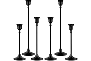 BEZURA Candlestick Holders,Taper Candle Holder for Candlesticks Black Candelabra Candle Holders Vintage Candle Stick Candle Holder for Fireplace Party Dining Home