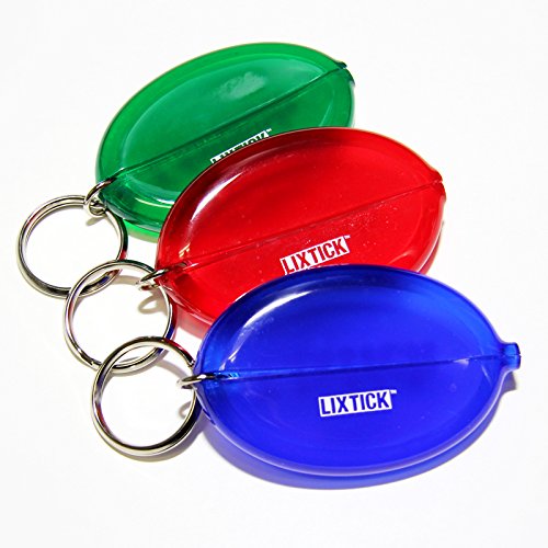 LIXTICK Squeeze Oval Rubber Coin Purse Keychain MADE IN USA (Blue) Buy Online in UAE. Office
