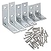 eBoot Corner Braces Angle Brackets 90 Degree Metal Corner Brackets Joint Bracket Fastener 3 Sizes with Screws