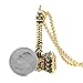 HZMAN Huge Thor Hammer Stainless Steel Necklace for Mens Hammer Pendant Necklace 24 Inch Chain (Gold)