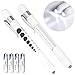 Kimilar 2 Pieces Nurse Penlight LED Medical Pen Light with Pupil Gauge for Nurses Students Doctors Stethoscope Healthcare with 4 Pieces Durable AAA Batteries, White Light