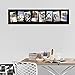 Adeco [PF0266] Black Wood Wall Hanging Picture Photo Collage Frame, 8 Slanted Tilted Skewed Openings, 4x6 inches