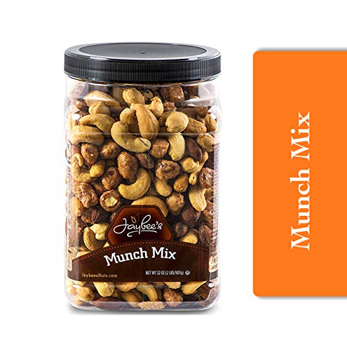 Jaybees Nuts Snack Trail Munch Mix - Great Mixed Nuts Snack for Home Office or Holiday Gift Giving Sweet & Crunchy 32 oz