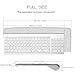 JOYACCESS Wireless Keyboard Combo Full-Size Whisper-Quiet Wireless Keyboard and Mouse for Desktop in Ergonomic Design-Silver