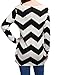 Allegra K Women's Round Neck Contrast Color Knitted Shirts Long Sleeve Sweater Tops Medium Black White