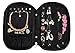 WODISON Zipper Carry-on Travel Jewelry Case Organizer with Removable Pouch Black