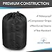 Compression Stuff Sack, Travel Organizer Bag, Organizer for Everyday Travelers, Camping & Hiking, Pack by Day or by Type, Waterproof Space Saving Bag with 4 Spacious Compartments, Black