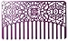 Go Comb - Wallet Size Wide Tooth Hair Comb and Pick for Women - Small Metal Travel Brush and Purse Comb - Orchid Lace