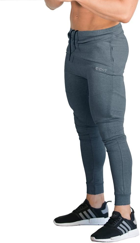 ECHT Tapered Joggers Charcoal V2 Men Pants Gym Wear Sweat Trousers Slim Fit Bottoms