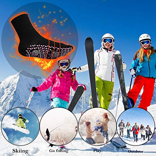 Magnetic Socks, Self Heating Socks, Magnetic Therapy Socks, Magnetic Compression Socks, Magnetic Tourmaline Socks Comfortable Breathable Massage Anti-Freezing Warm Foot Socks Outdoor, Black