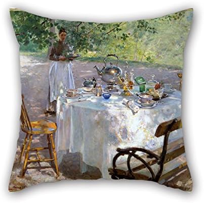 Oil Painting Hanna Pauli - Breakfast-Time Pillowcase 20 X 20 Inches / 50 By 50 Cm Best Choice For Christmas Boys Kitchen Adults Birthday Outdoor With Two Sides