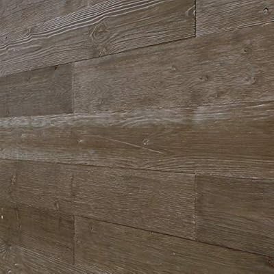 Amazon Com Easy Peel Stick Diy Real Distressed Wood Wall Plank Or Panel 12 Pieces 19 50 Sf Large 5 X 46 5 Wp 004c Rustic Pebble Home Improvement