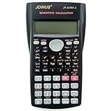 Scientific Calculator 240 Calculations Function, 12 Digits, Double Display, Business Office School Pocket Calculator, Black Color (JS-82MS-A)