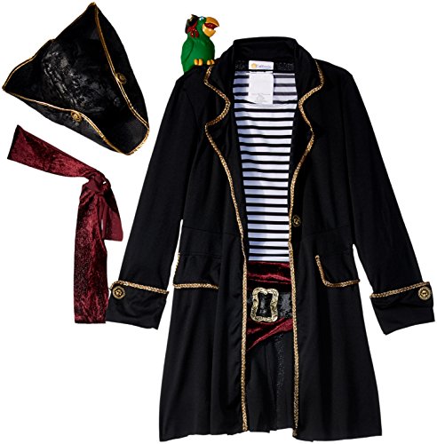 High Seas Captain Girls Costume Black/White