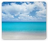 Lunarable Ocean Mouse Pad, Solitude Peaceful Beach