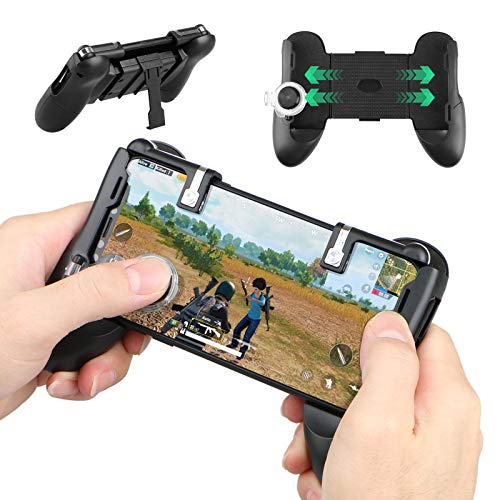 Purpplex Gaming Joystick Handle Holder Controller Mobile Phone+Shooter for PUBG Fortnite - Black